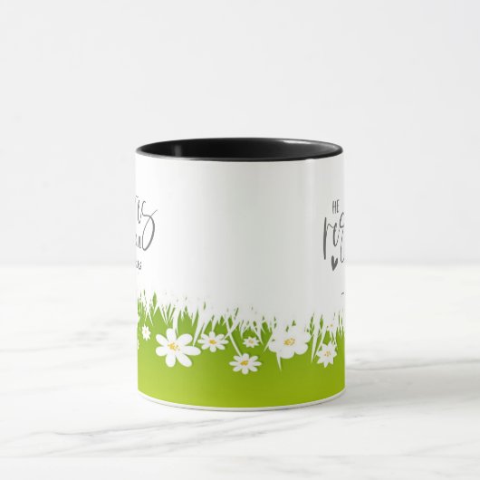 詩篇23:3彼は私の魂の聖書の聖句を回復する マグカップ (中央)