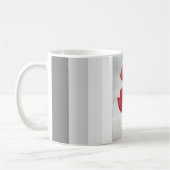 詩篇23:3彼は私の魂を回復し、聖書の聖句フローラ コーヒーマグカップ (左)