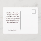 詩篇23:3彼は私の魂を回復し、聖書の聖句フローラ ポストカード (裏面)