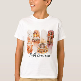 詩篇23:4信仰は恐れに勝つ 秋のTシャツ Tシャツ