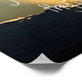 詩篇23:4聖書の保護のための詩 ポスター (角)