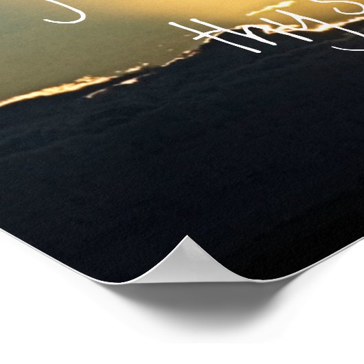 詩篇23:4聖書の保護のための詩 ポスター (角)