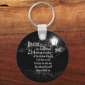 詩篇23:4聖書の聖句キリストカスタム教の賜物 キーホルダー (正面)