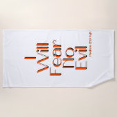 詩篇23:4聖書の聖句引用文 ビーチタオル (正面)