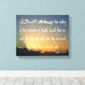 詩篇23:4聖書の聖句 キャンバスプリント (インサイチュ (ウッドフロア))