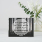 詩篇23:4 わたしは悪を恐れない 聖書の記憶 ポストカード (スタンド正面)