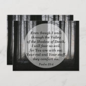 詩篇23:4 悪を恐れず 聖書の記憶 ポストカード (正面/裏面)