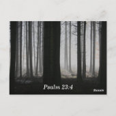 詩篇23:4 悪を恐れず 聖書の記憶 ポストカード (裏面)