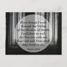 詩篇23:4 悪を恐れず 聖書の記憶 ポストカード