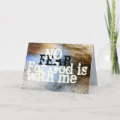 詩篇23:4 神は私と共にいるので恐れはない、聖書 サンキューカード (正面)