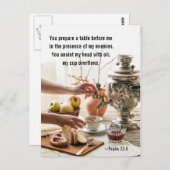 詩篇23:5あなたは私の前にテーブルを準備しなさい ポストカード (正面/裏面)