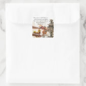 詩篇23:5あなたは私の前にテーブルを用意しなさい、聖書 スクエアシール (バッグ)