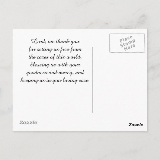 詩篇23:5あなたは私の前にテーブルを用意しなさい、聖書 ポストカード (裏面)