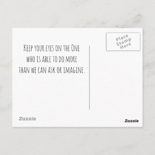 詩篇23:5 あなたは私の頭に油を注がれた ポストカード (裏面)