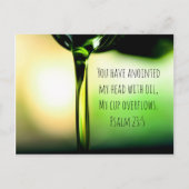 詩篇23:5 あなたは私の頭に油を注がれた ポストカード (正面)
