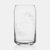 詩篇23:6聖書感動的聖句パープルフローラ ガラス缶 (裏面)