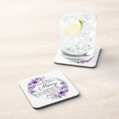 詩篇23:6聖書感動的聖句パープルフローラ コースター (右側)