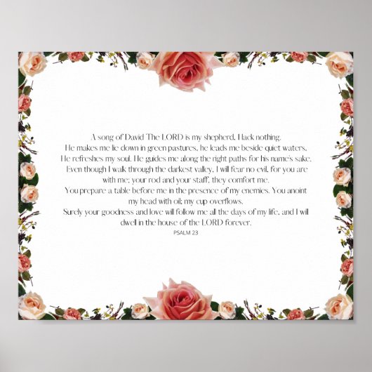 詩篇23, Bible Verse, Decor, The LORD i ポスター (正面)