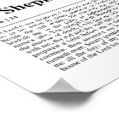 詩篇23 KJV主は私の羊飼いだ ポスター (角)