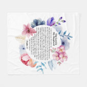 詩篇23 NKJV主はわたしの羊飼いだ フリースブランケット (正面(横))