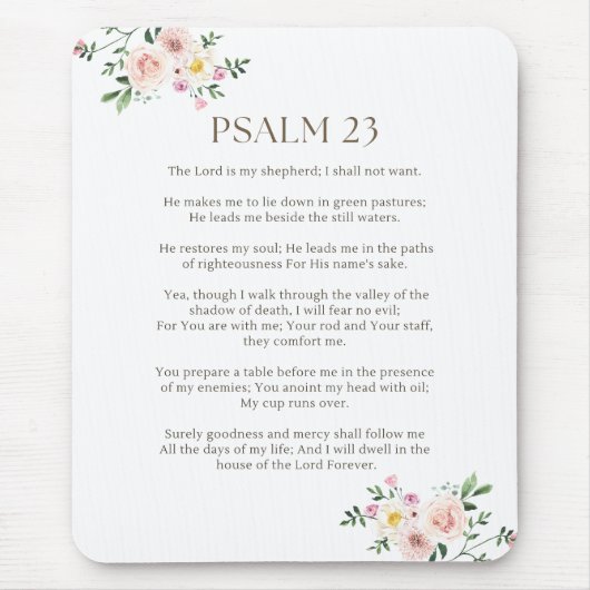詩篇23 NKJV主はわたしの羊飼いだ マウスパッド (正面)