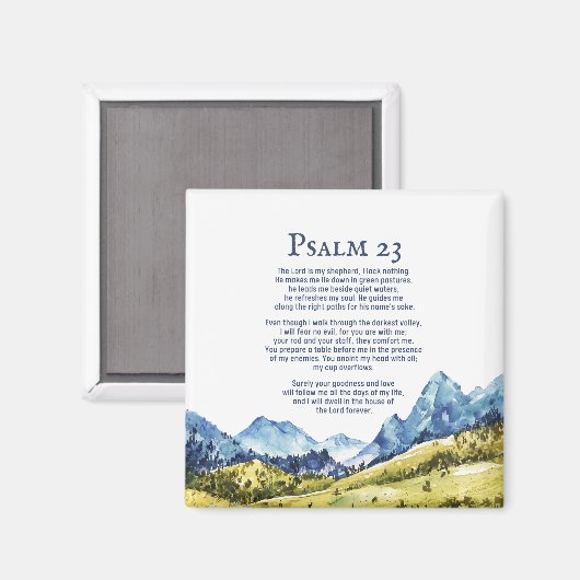 詩篇23 NKJV主はわたしの羊飼いだ マグネット (正面/裏面)