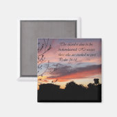 詩篇24:18詩篇勇気付けられる冷蔵庫用マグネット マグネット (正面/裏面)