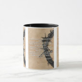 詩篇24:4-7聖書の詩Two-Tone Mug マグカップ (中央)