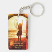 詩篇24:7栄光の王、聖書聖句 キーホルダー (裏面)