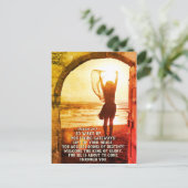 詩篇24:7栄光の王、聖書聖句 ポストカード (スタンド正面)