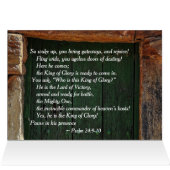 詩篇24:7-8栄光の王、聖書の聖句カード (内部横(上))