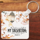 詩篇27:1主は私の光と救いの聖書である キーホルダー (裏面)