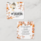 詩篇27:1主は私の光と救いの聖書である スクエア名刺 (正面/裏面)