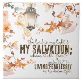 詩篇27:1主は私の光と救いの聖書である タイル
