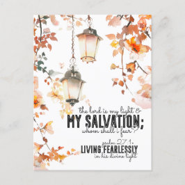 詩篇27:1主は私の光と救いの聖書である ポストカード