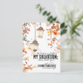 詩篇27:1主は私の光と救いの聖書である ポストカード (スタンド正面)