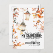 詩篇27:1主は私の光と救いの聖書である ポストカード (正面/裏面)