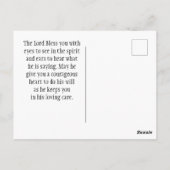 詩篇27:1主は私の光と救いの聖書である ポストカード (裏面)