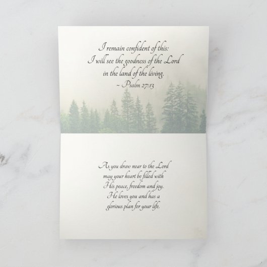 詩篇27:1主は私の光と私の救いである。 カード (内部)