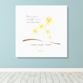 詩篇27:1主は私の光と私の救いである キャンバスプリント (インサイチュ (ウッドフロア))