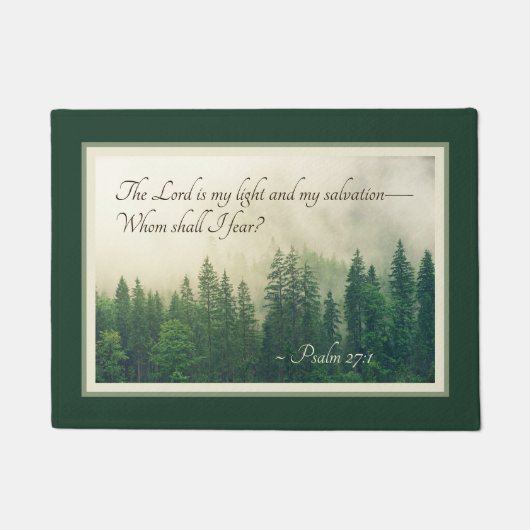詩篇27:1主は私の光と私の救いである。 ドアマット (正面)