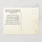 詩篇27:1主は私の光と私の救いである。 ポストカード (裏面)