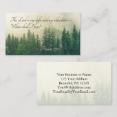 詩篇27:1主は私の光と私の救いである。 名刺 (正面/裏面)