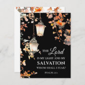 詩篇27:1主は私の軽い聖書フラットカードである (正面/裏面)