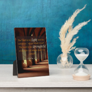 詩篇27:1光と要塞のプラーク フォトプラーク