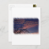 詩篇27:1夜明け白縁ど声 ポストカード (正面/裏面)