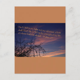 詩篇27:1夜明け ポストカード