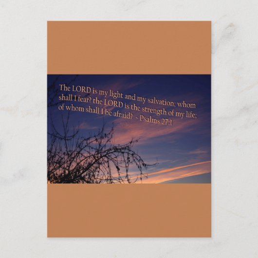 詩篇27:1夜明け ポストカード (正面)