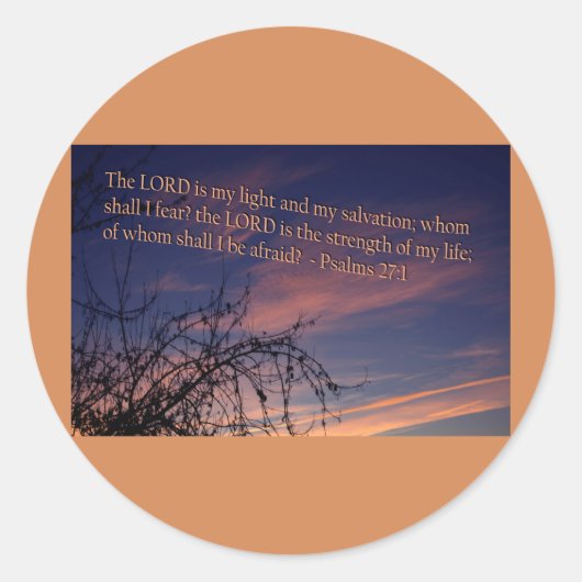 詩篇27:1夜明け ラウンドシール (正面)
