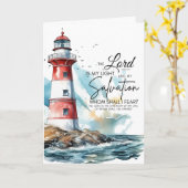 詩篇27:1聖書LORDは私の光と救いである カード (黄色い花)